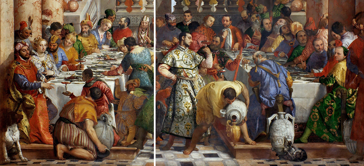 Detail Of Wedding Guests from Veronese "Wedding Feast at Cana"