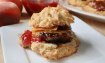 Sausage Breakfast Biscuits With Fruit Jam