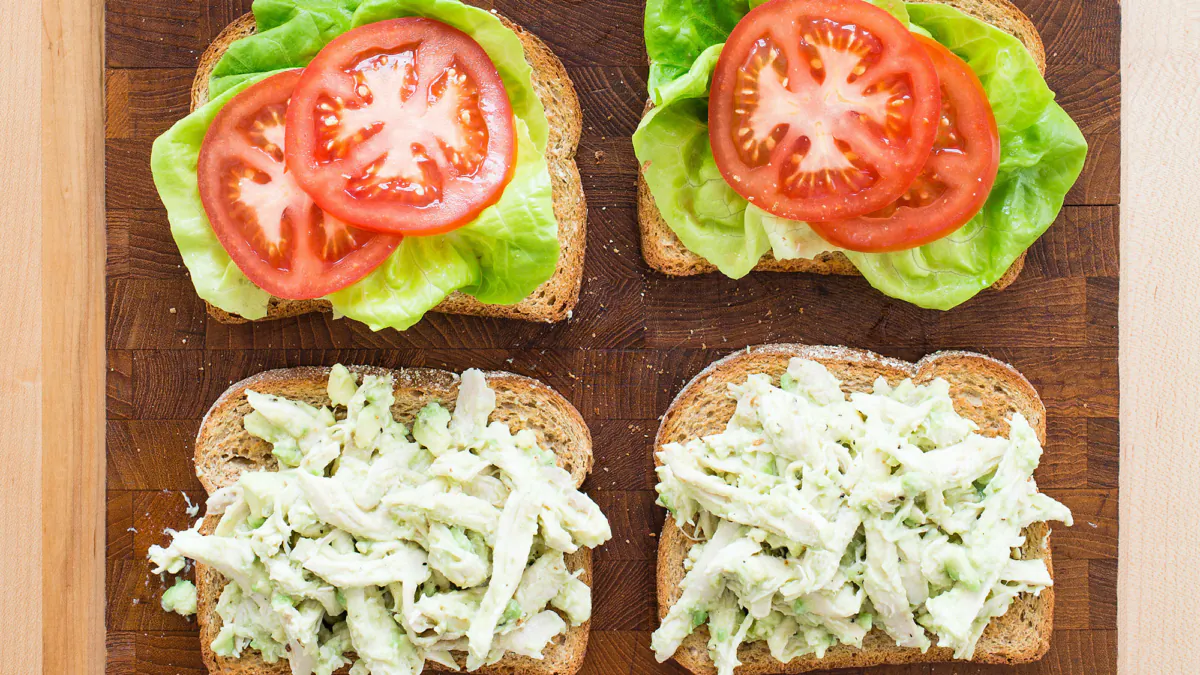A lime vinaigrette acts as the "mayonnaise."