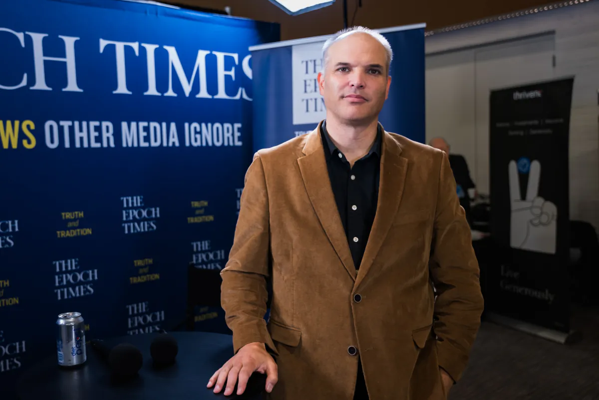 Investigative journalist Matt Taibbi in Memphis, Tenn. at the FreedomFest conference on July 14, 2023. (Jack Wang/The Epoch Times)