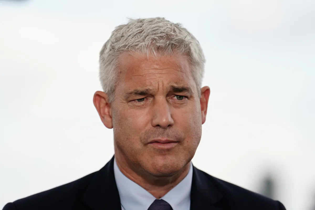 Health Secretary Steve Barclay speaking at the Department of Health, London, on July 13, 2023. (Jordan Pettitt/PA)