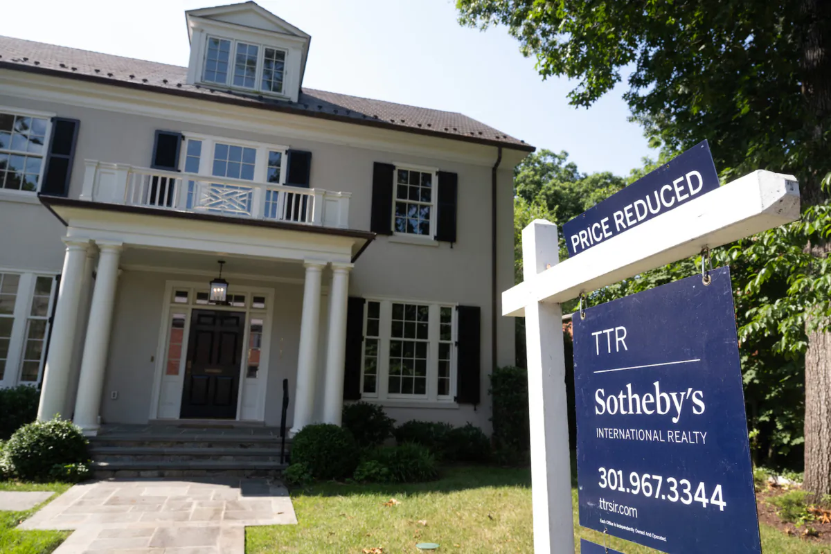 A house is for sale in Arlington, Va., July 13, 2023. (Saul Loeb/AFP via Getty Images)