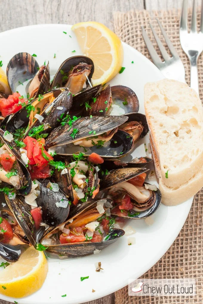 Mussels in Lemon Butter Wine Sauce