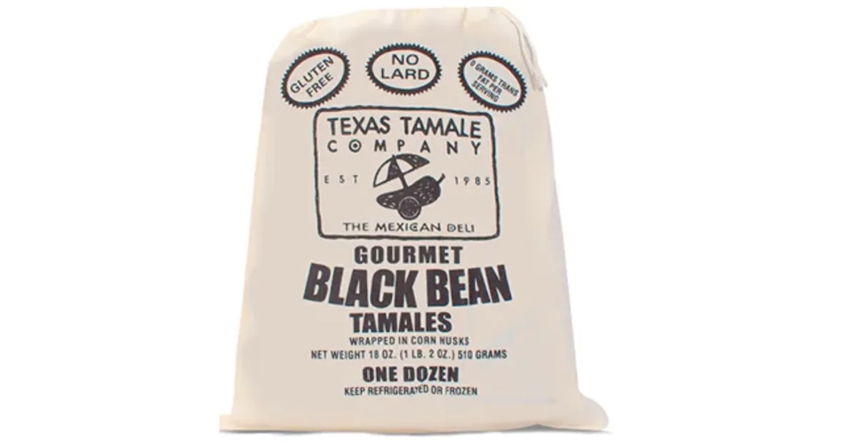 Texas Tamale Black Bean Tamales. (Texas Tamale Co. via FDA)