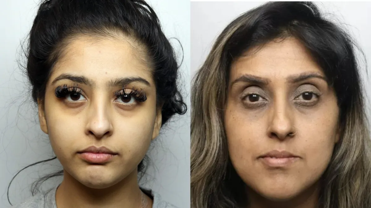Mahek Bukhari (L) and her mother Ansreen Bukhari (R) who were jailed for life for murder at Leicester Crown Court in England on Sept. 1, 2023. (Leicestershire Police)