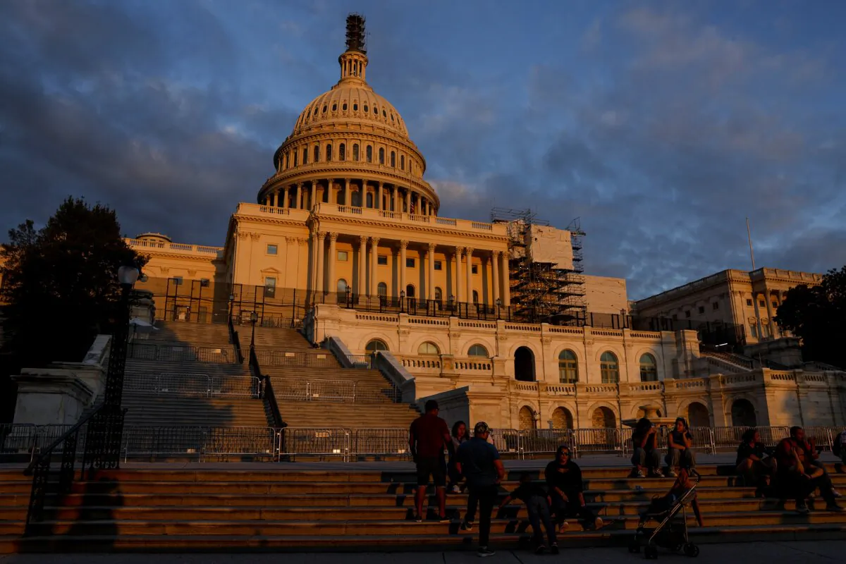 The U.S. Capitol Building following passage in the House of a 45-day continuing resolution on Sept. 30, 2023, in Washington. (Anna Moneymaker/Getty Images)