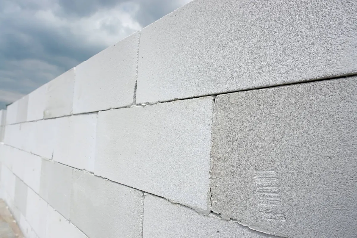 Undated photo of a wall made from white aerated autoclaved concrete blocks. (Alamy/PA)