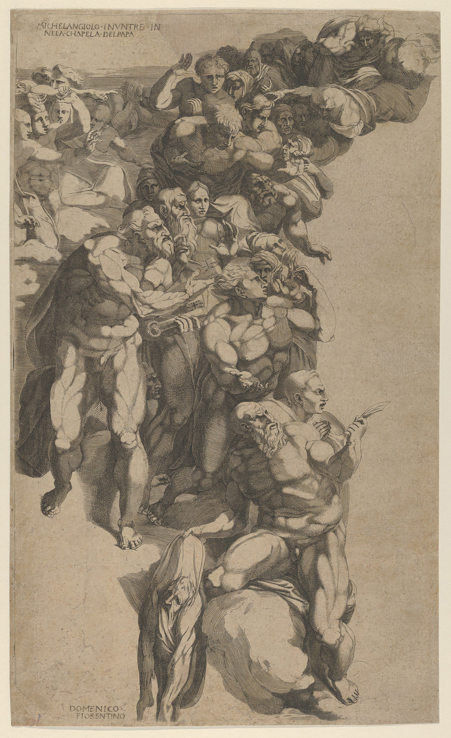 Print of a section of Michelangelo's Last Judgement