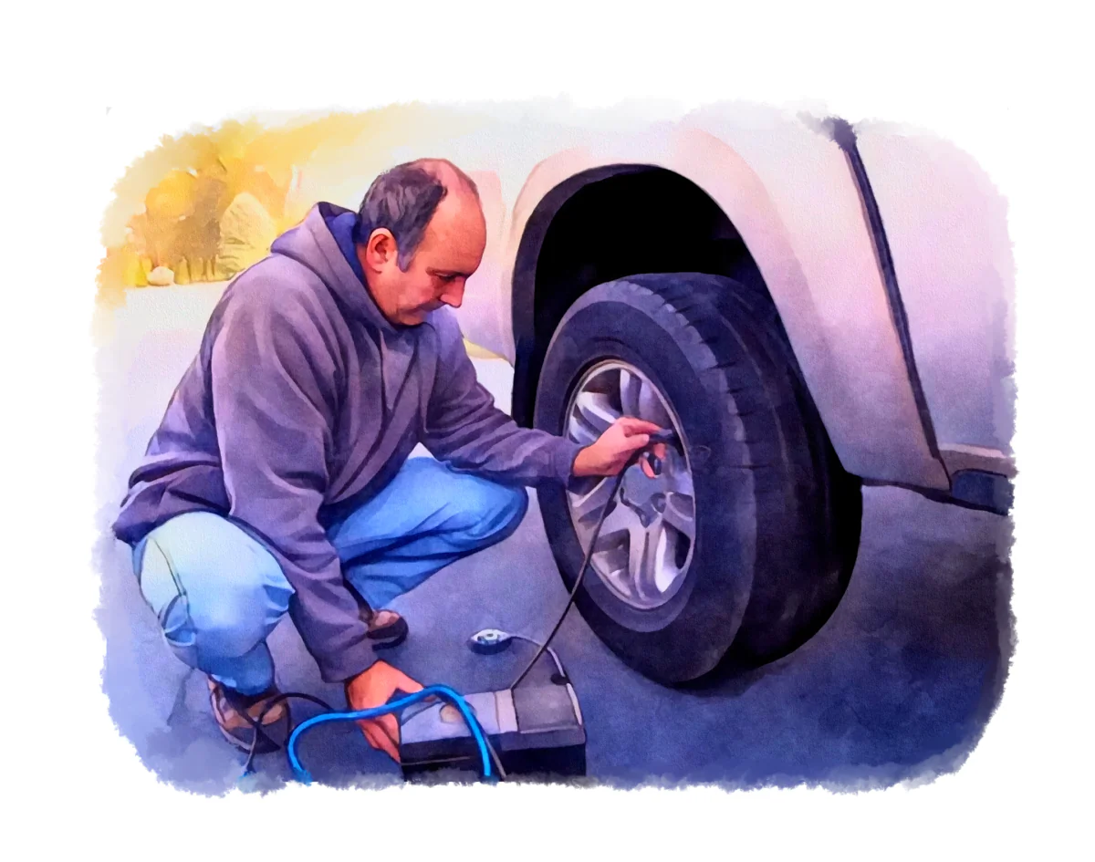 Checking the tire pressure of your vehicle is a simple DIY assessment that you can do yourself. (Fei Meng)