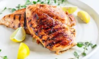 Grilled Chicken with Greek Tomato Salad and Brown Rice