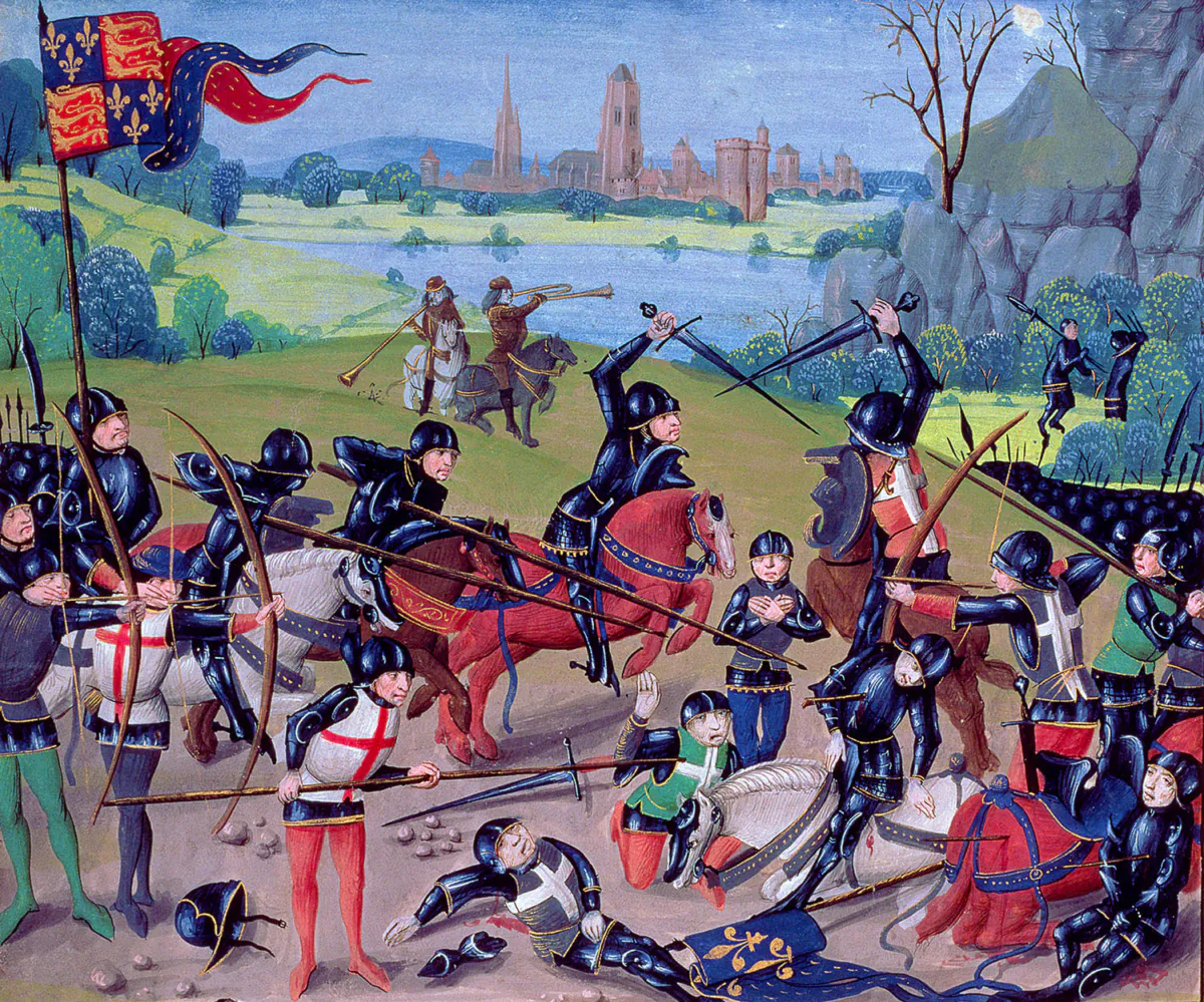 Miniature depicting the Battle of Agincourt in 1415, during the Hundred Years’ War between France and England. (Public Domain)