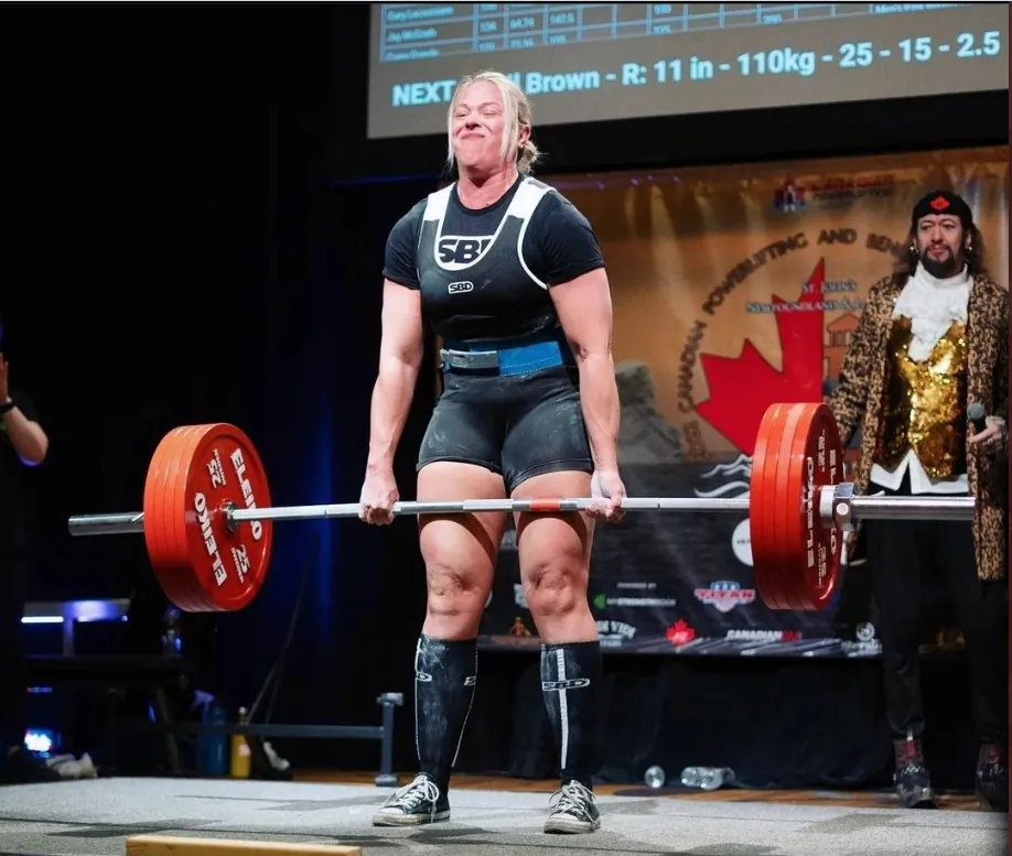April Hutchinson, a medal-winning Canadian powerlifter, has been advocating against transgender athletes competing in women-only categories. (Photo Courtesy of April Hutchinson)