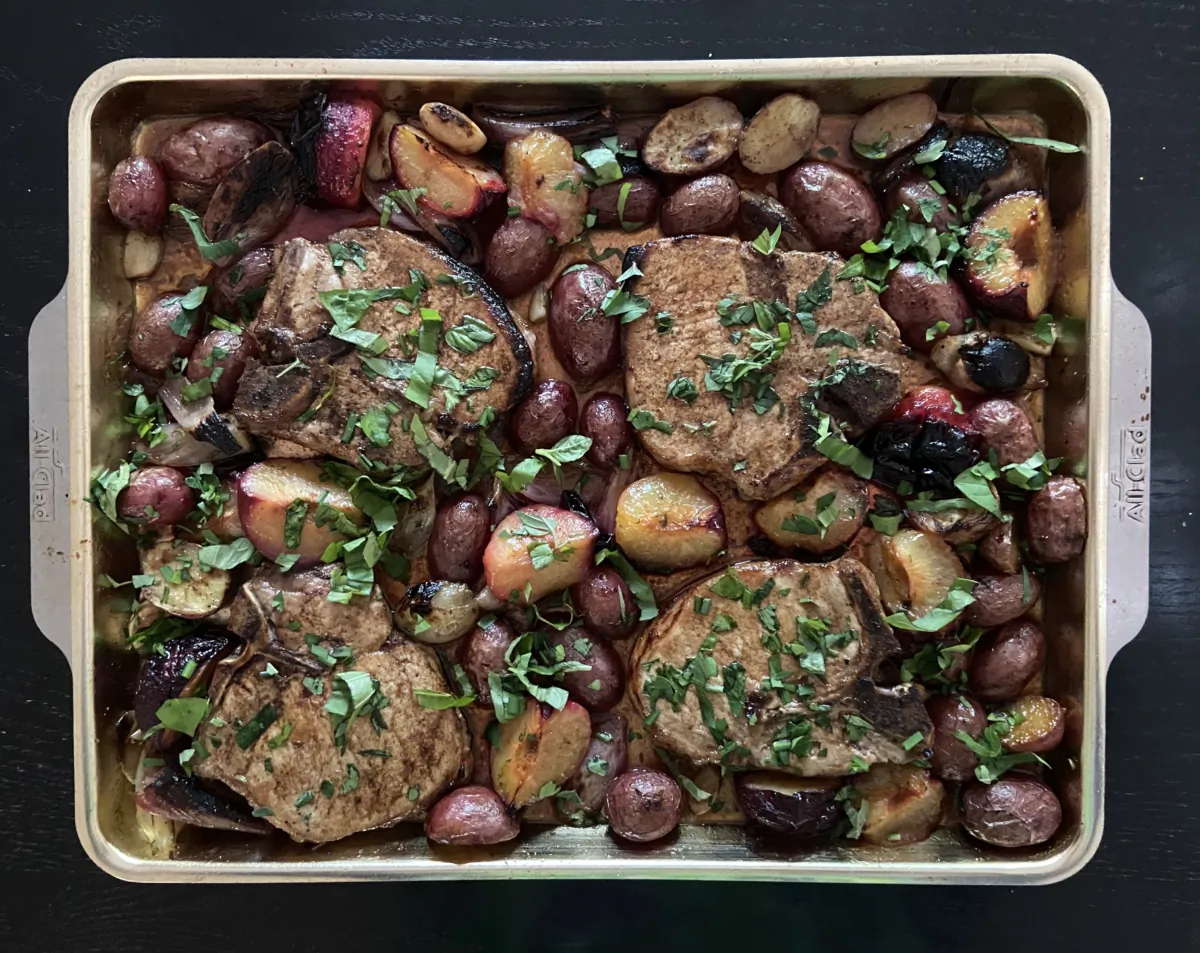 Sheet pan dinners save us from ordering takeout food. (JeanMarie Brownson/TNS)
