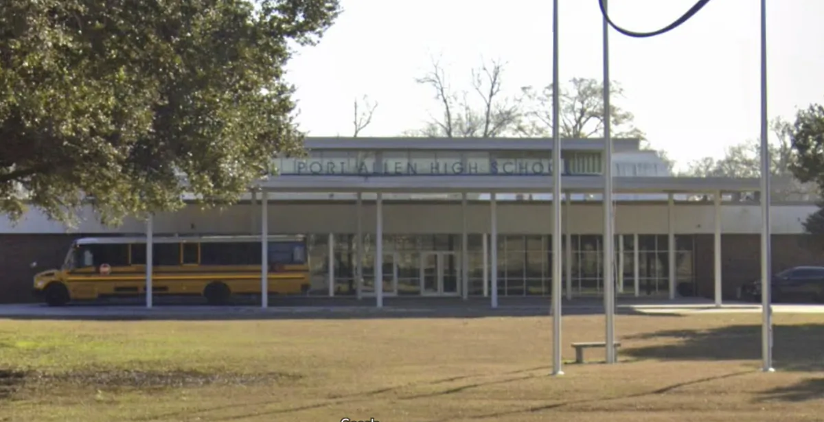 Port Allen High School in Port Allen, La., in January 2023. (Google Maps/Screenshot via The Epoch Times)
