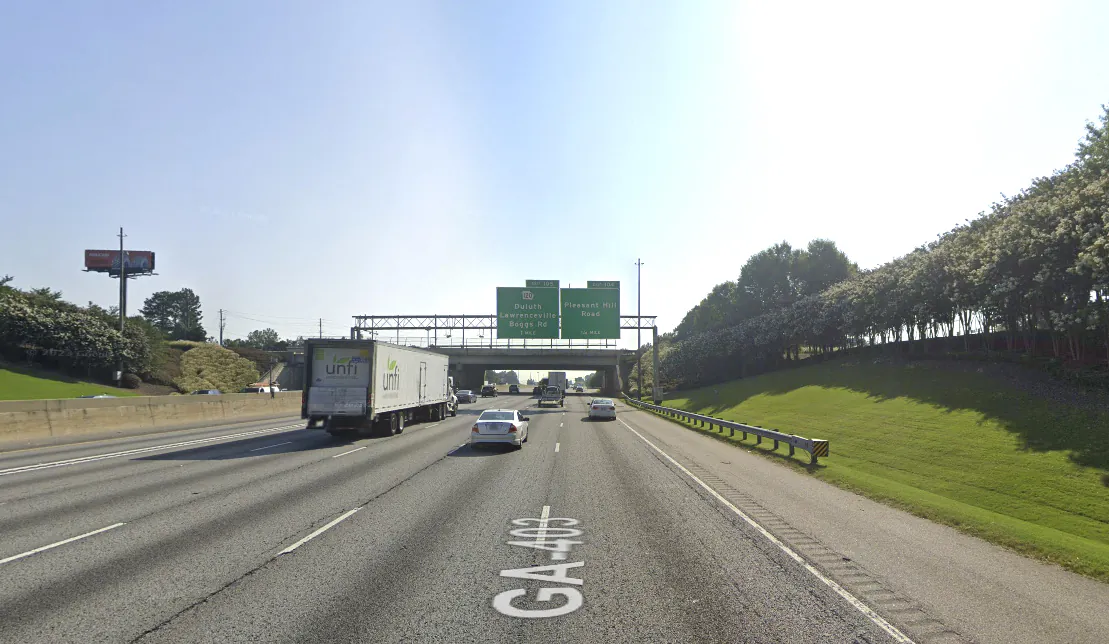 Interstate 85 in Duluth, Ga., in July 2023. (Google Maps/Screenshot via The Epoch Times)