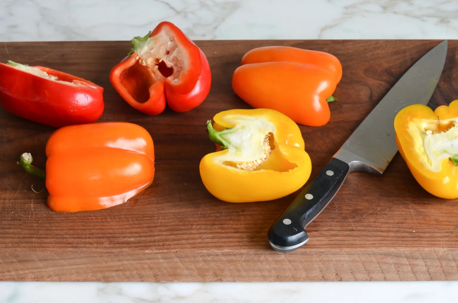 Making Stuffed Peppers