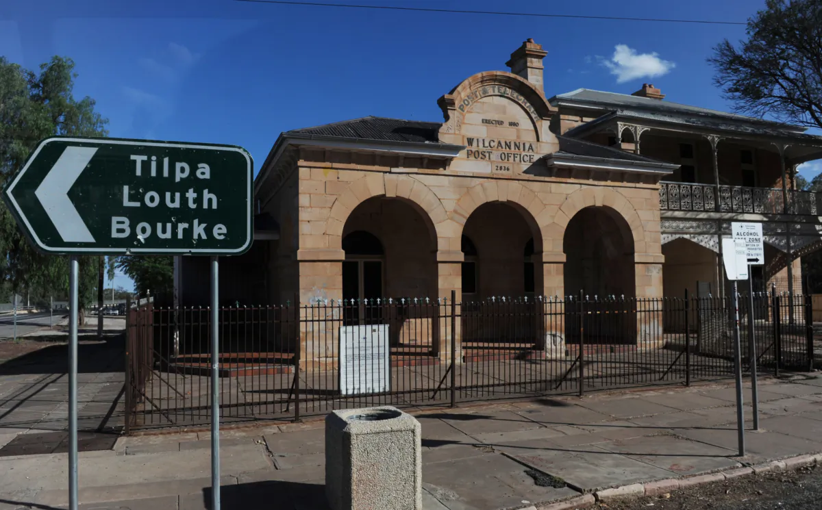 The outback town of Wilcannia, Australia, on Saturday, Dec. 6, 2008. (AAP Image/Dean Lewins)