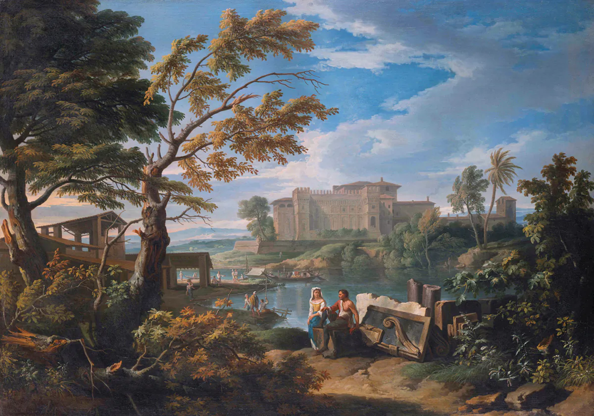 “Landscape With the Vatican Belvedere,” circa 1740, by Jan Frans van Bloemen. Oil on canvas; 45 inches by 64 inches. Musée Magnin, Burgundy, France. (Public Domain)