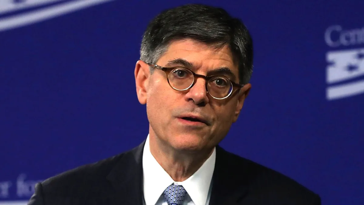 U.S. Treasury Secretary Jacob Lew speaks at a Center for American Progress forum on "fostering a small business economy with opportunity for all" in Washington on Oct. 13, 2016. (Alex Wong/Getty Images)
