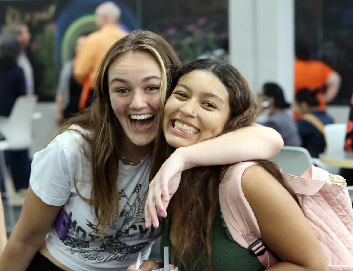 SUNY Orange students celebrate the grand opening of the new student lounge on the first floor of the Shepard Student Center on the college’s campus in Middletown, N.Y., on Aug. 28, 2023. (Courtesy of SUNY Orange)