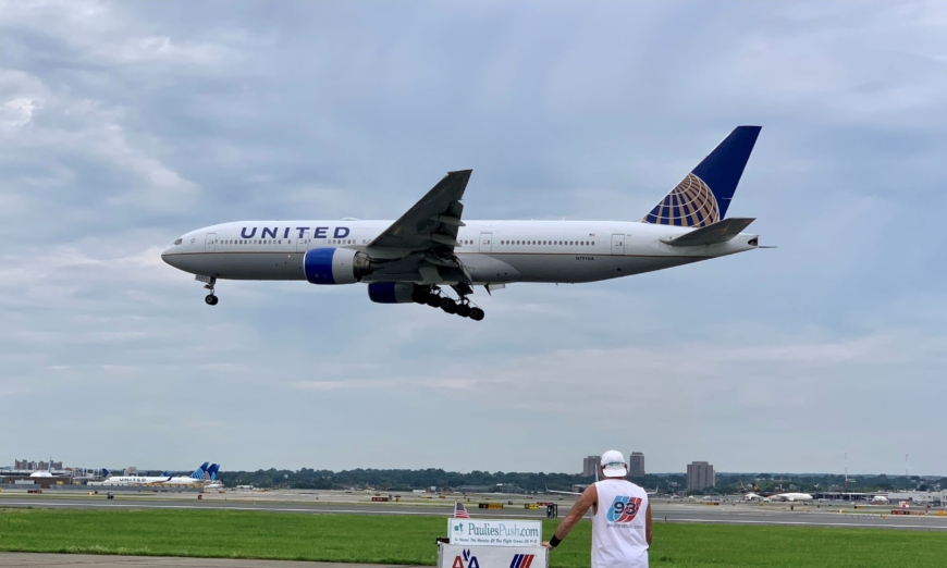 Retired flight attendant honors September 11 with 300-mile cart push.