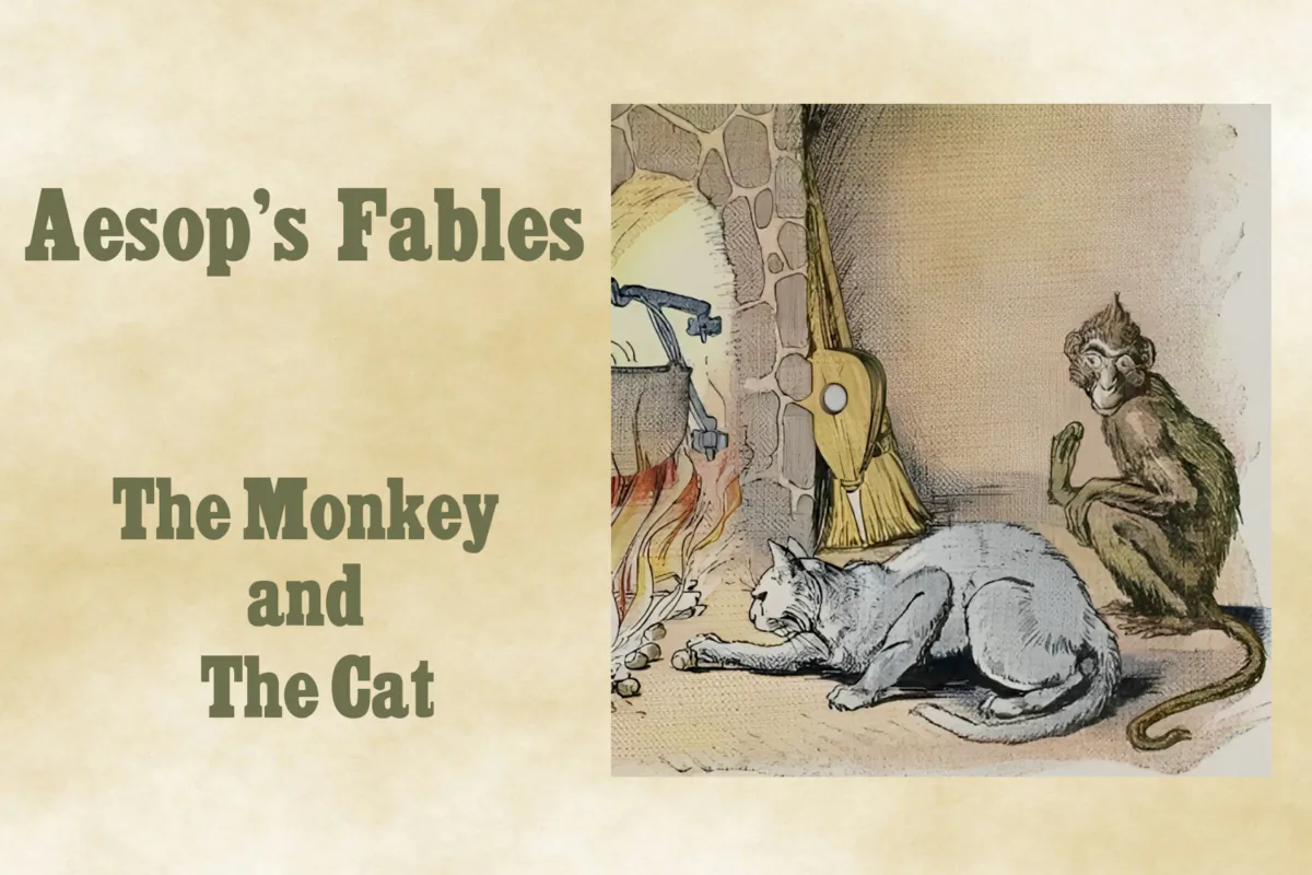“The Monkey and The Cat,” illustrated by Milo Winter, from “The Aesop for Children,” 1919. (PD-US)