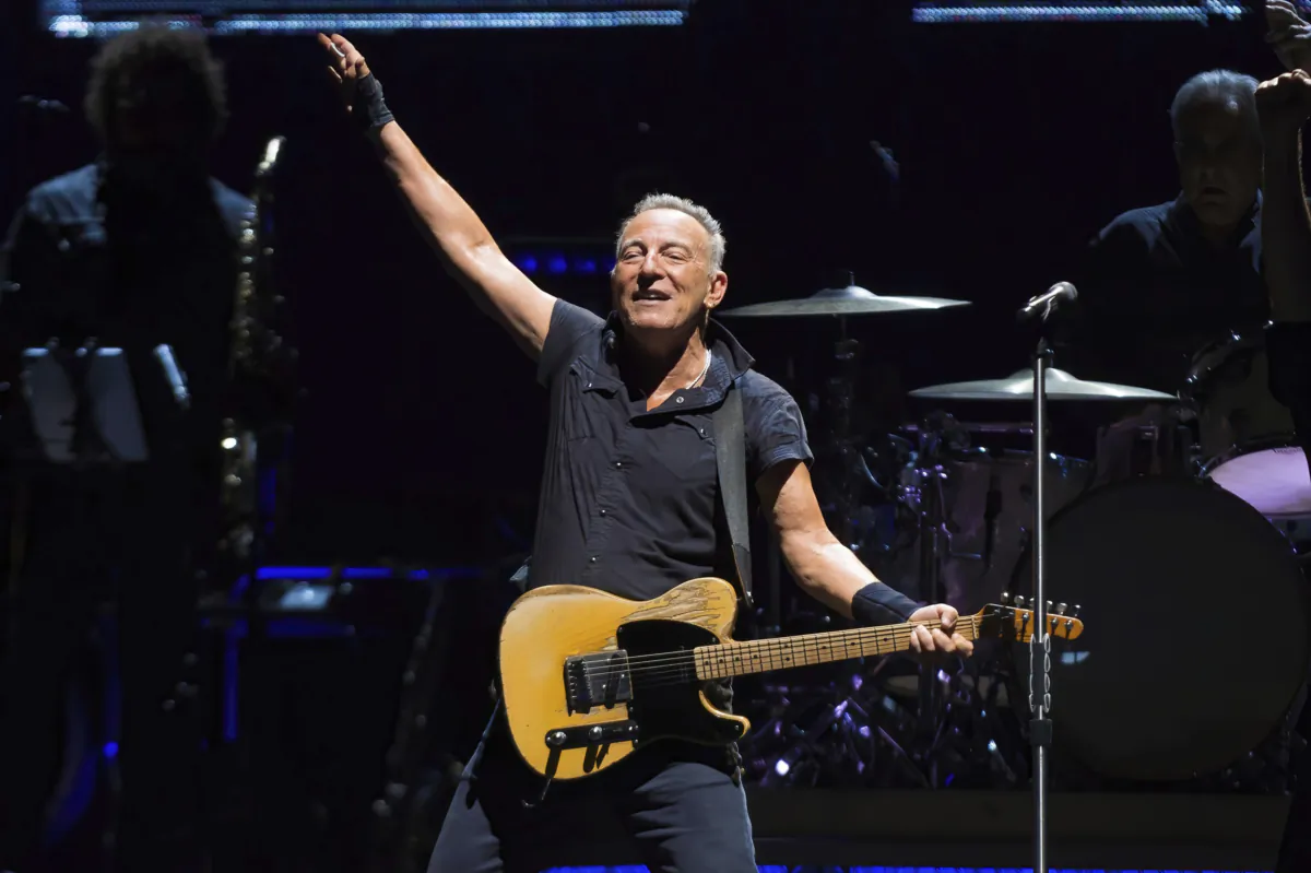 Bruce Springsteen and The E Street Band perform on tour at MetLife Stadium in East Rutherford, N.J., on Aug. 30, 2023. (Scott Roth/Invision/AP)
