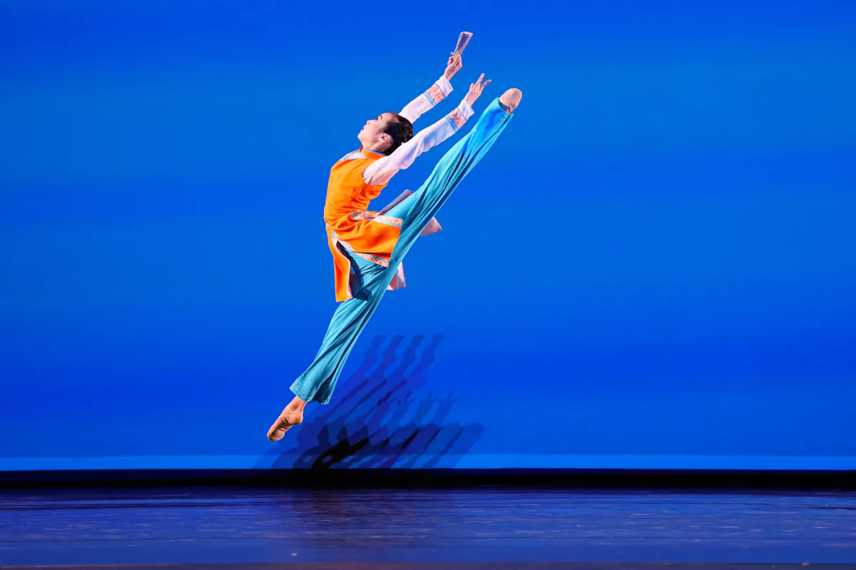 Dancers take to the stage for the preliminary round of the NTD International Classical Chinese Dance Competition in Purchase, N.Y., on Sept. 7, 2023. (Larry Dye/The Epoch Times)
