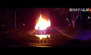 Colorado Officer Rescues Person Right Before Car Is Fully Engulfed in Flames