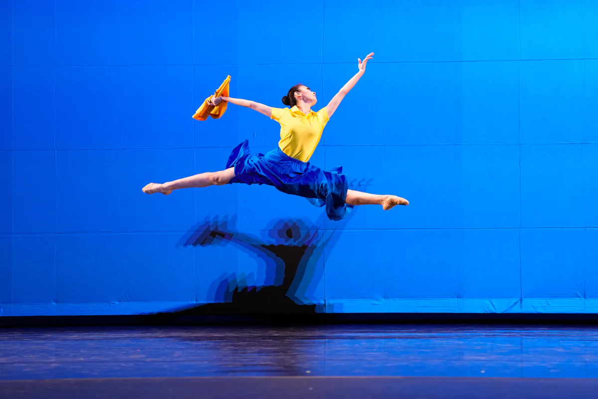 Carol Huang participates in the preliminary round of the NTD International Classical Chinese Dance Competition in Purchase, New York, on Sept. 8, 2023. (Larry Dye)
