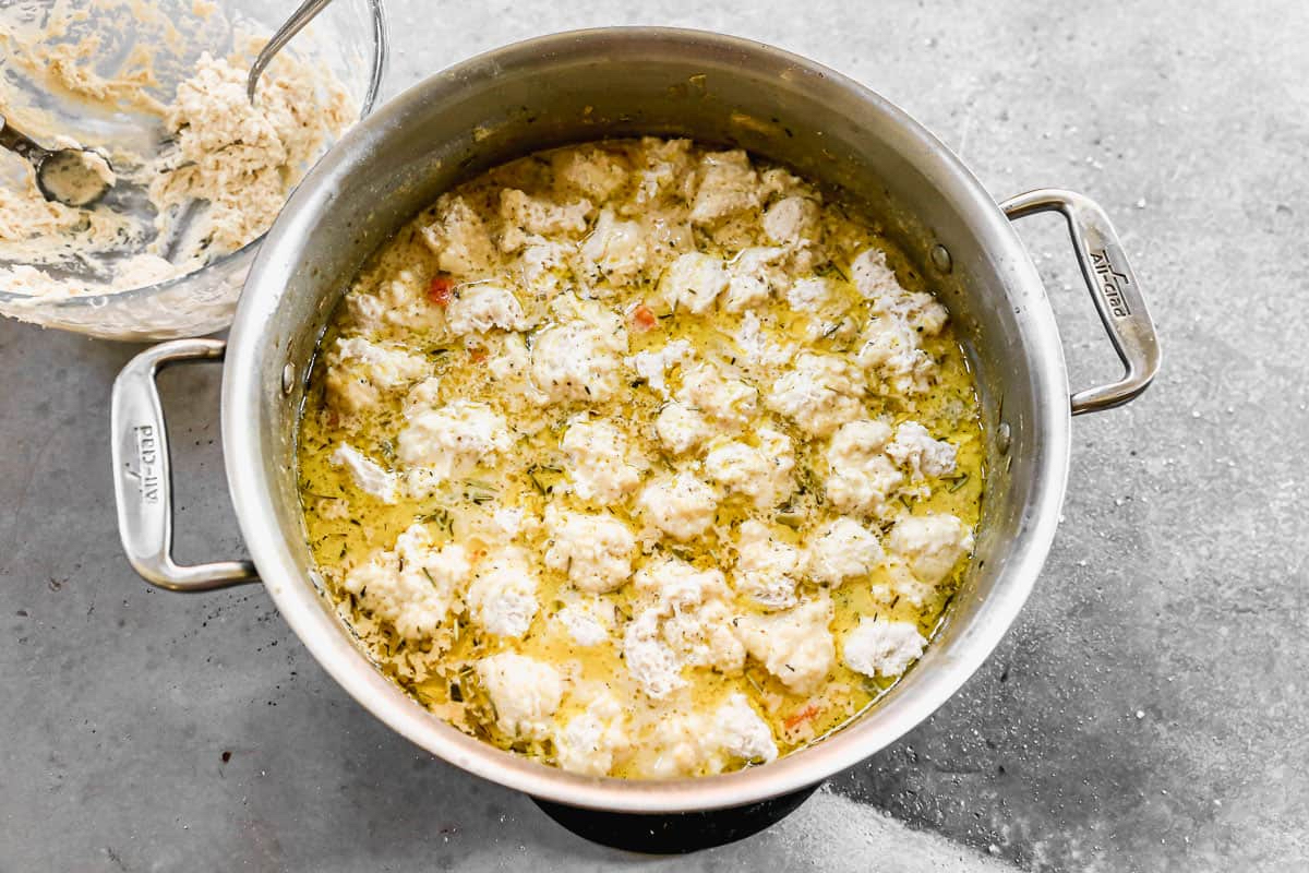 Making Chicken and Dumplings