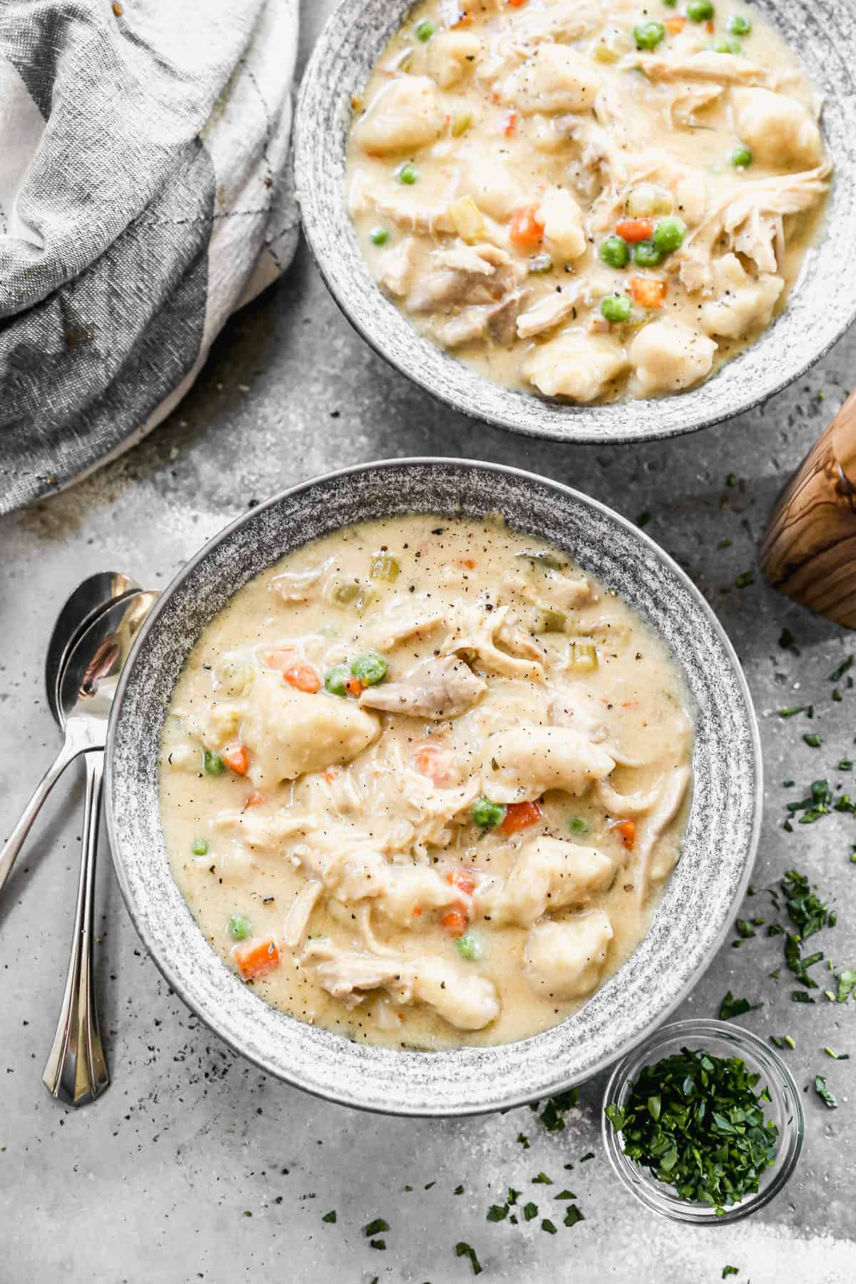 Making Chicken and Dumplings