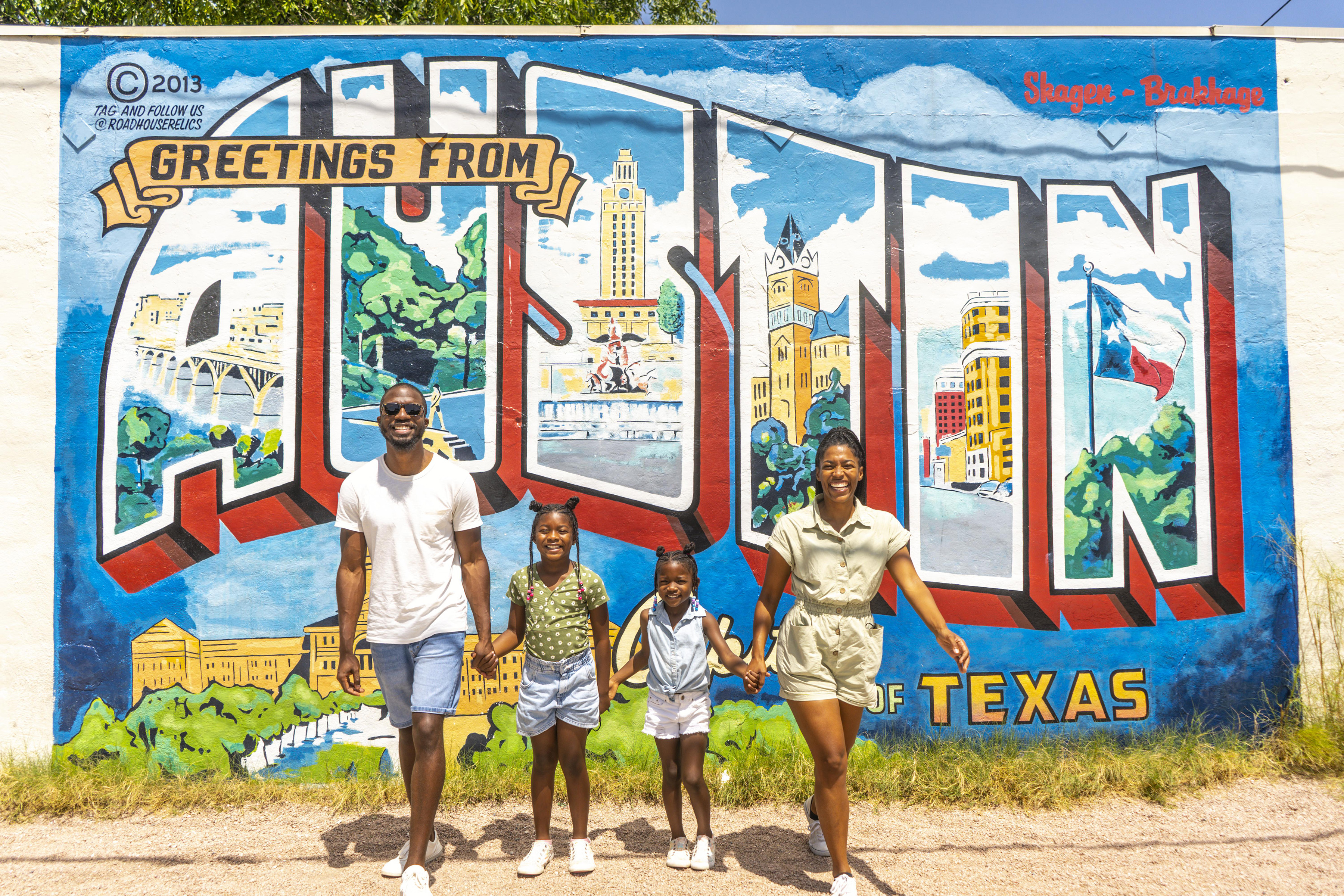 "Greetings From Austin" sign