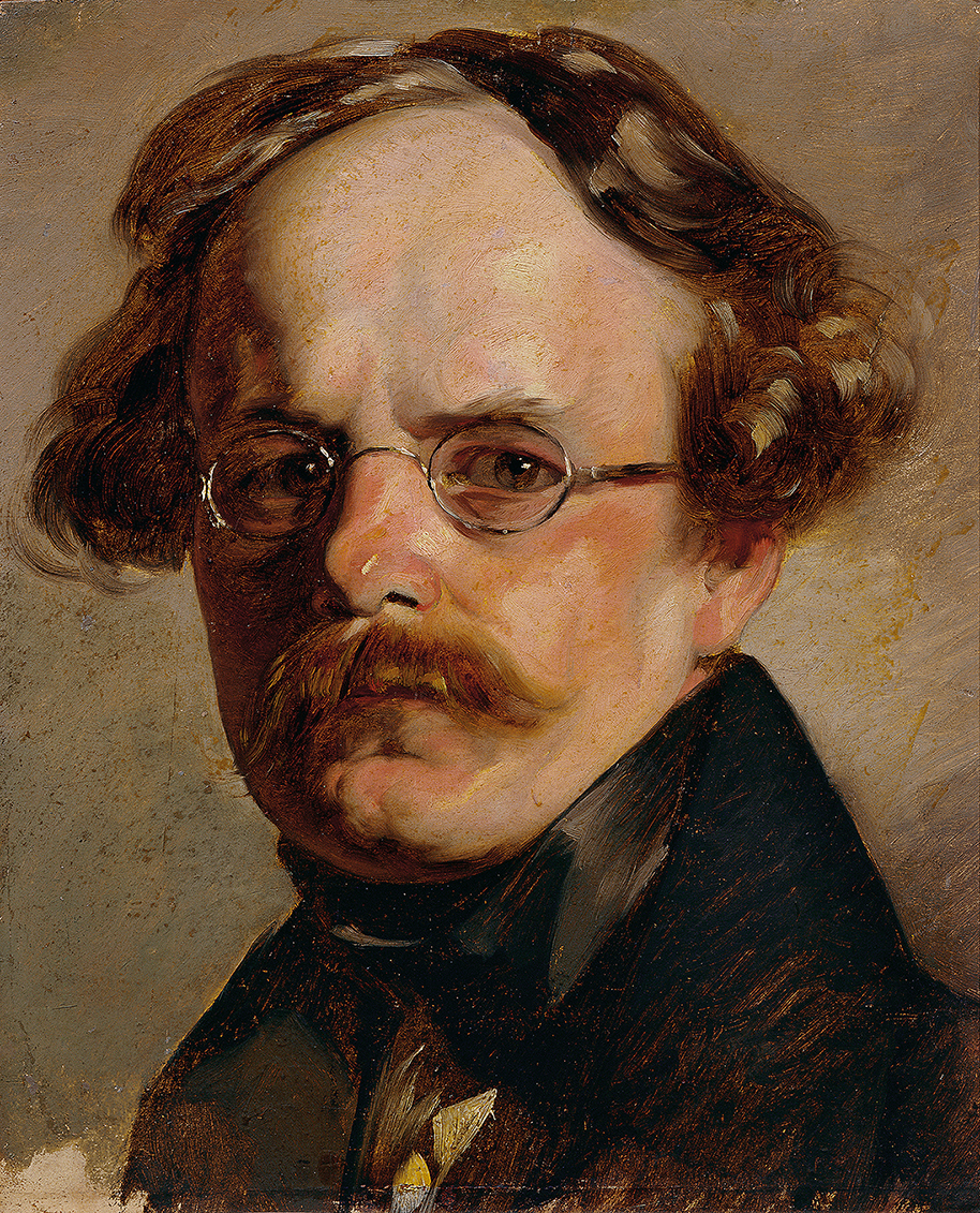 portrait of an unknown man with spectacles