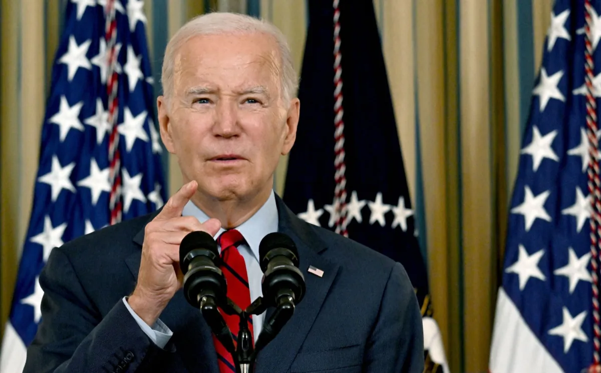 President Joe Biden speaks about strengthening US ports and supply chains in the State Dining Room of the White House in Washington on Sept. 6, 2023. (Jim Watson/AFP via Getty Images)