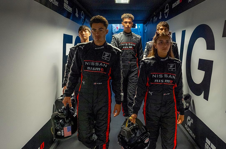 four men one woman in GRAN TURISMO