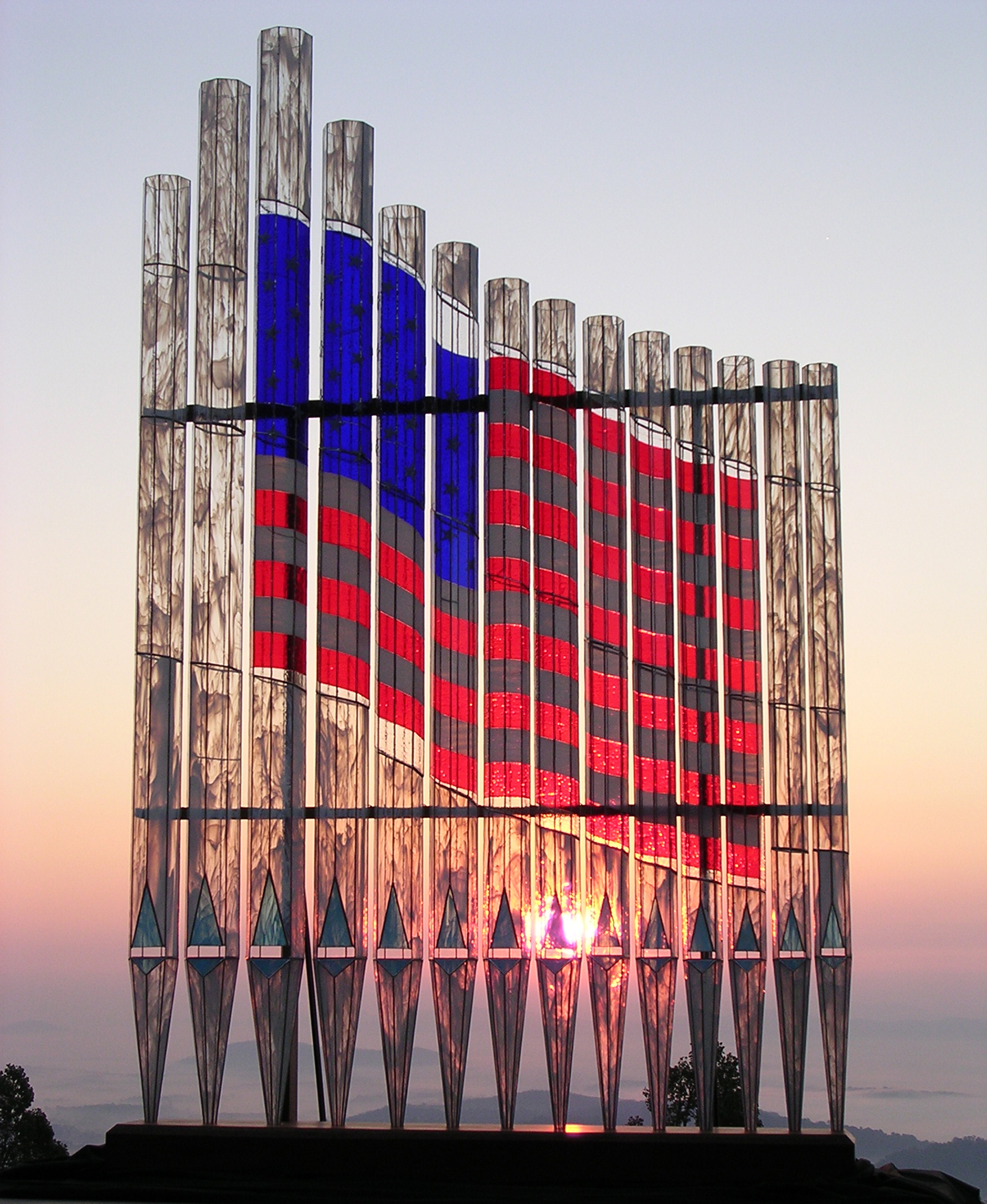 American Flag Glass Pipe Organ