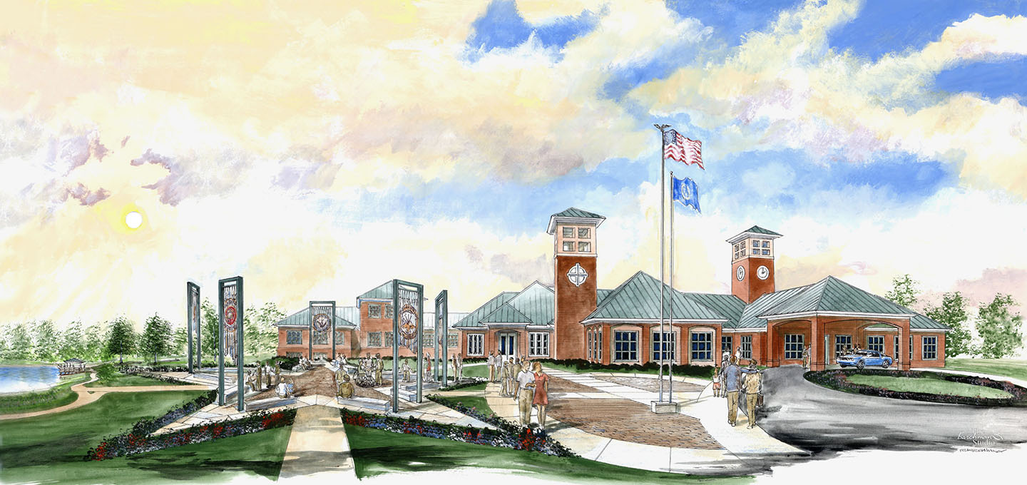 Design for the glass organ at a center for veteran rehabilitation in Virginia
