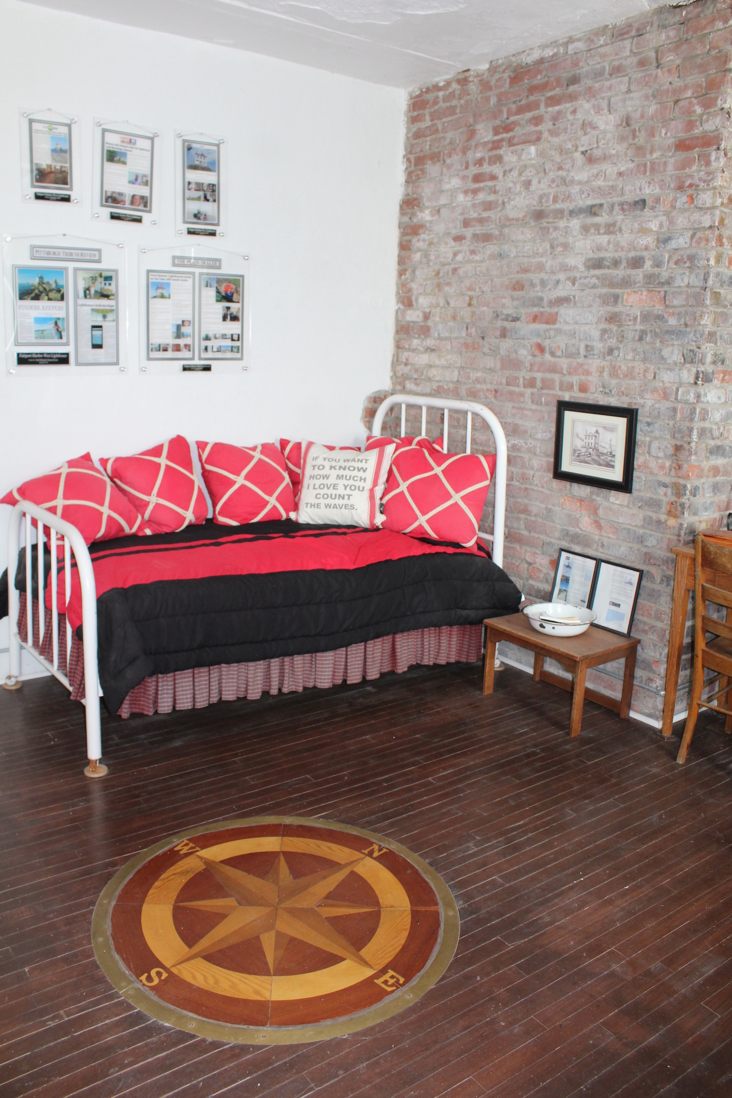 The interiors of the lighthouse.