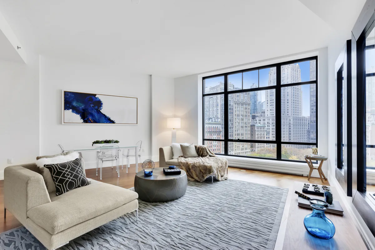 A piece of art helps to both anchor and introduce blue into this living space. (Handout/TNS)