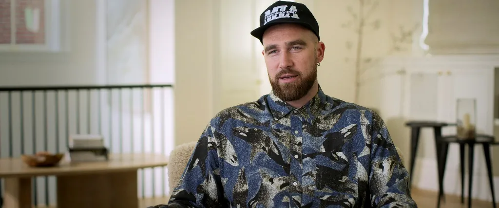 Travis Kelce in the documentary "Kelce." (Prime Video)