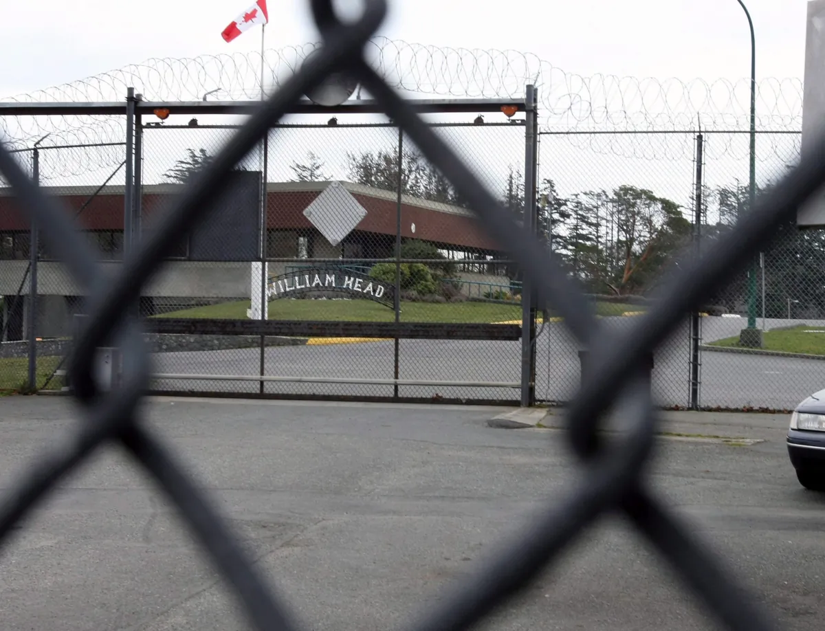 William Head Institution in Metchosin, B.C., is shown through a security fence in a file photo. (The Canadian Press/Adrian Lam)