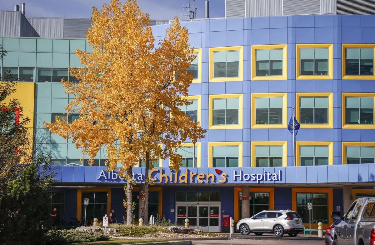 The Alberta Children's Hospital is seeing a large influx of patients following an E. coli outbreak linked to multiple  daycares in Calgary, on Sept. 12, 2023. (The Canadian Press/Jeff McIntosh)