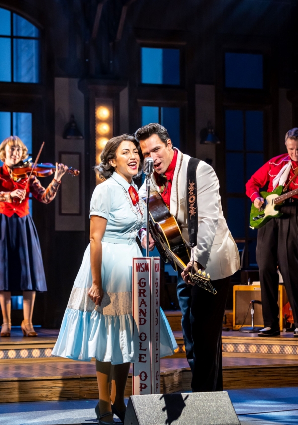 June Carter (Aja Wiltshire) and young Johnny Cash (Michael Potter) in Rings of Fire