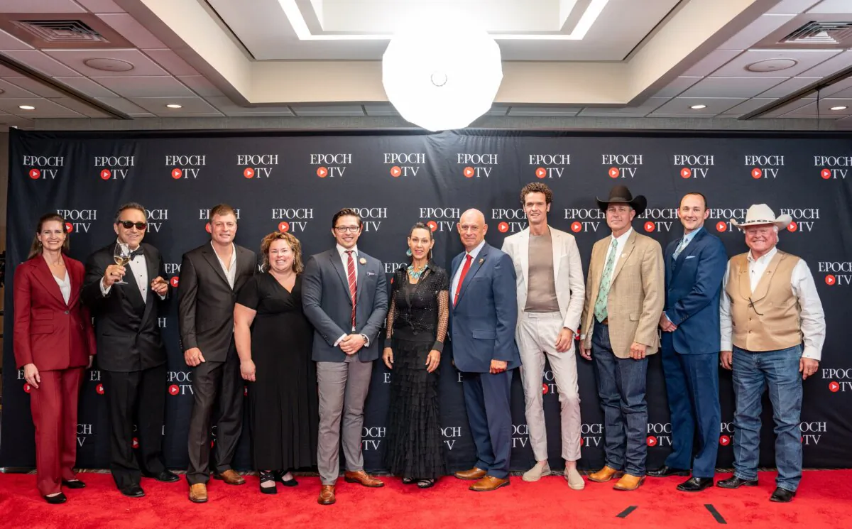 The world premiere of Epoch Times original documentary “No Farmers No Food: Will You Eat The Bugs?” in Irving, Texas, on Sept. 22, 2023. (Samira Bouaou/The Epoch Times)