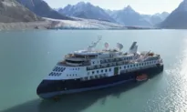 Stranded Luxury Cruise Ship MV Ocean Explorer Is Pulled Free at High Tide in Greenland