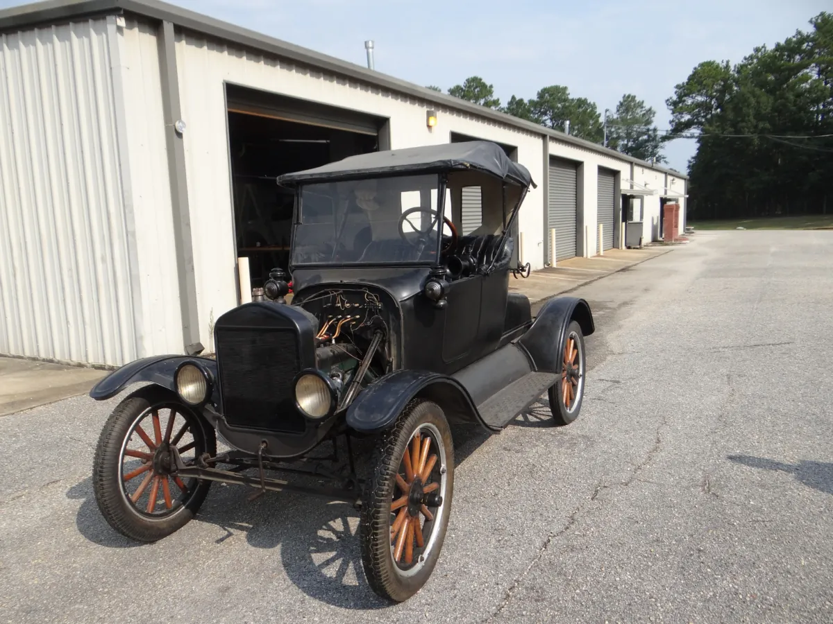 The classic 1923 Model T Ford teacher Thomas Fischer uses in his automotive class, taught at the Escambia Career Readiness Center, in Brewton, Ala. (Randy Tatano)