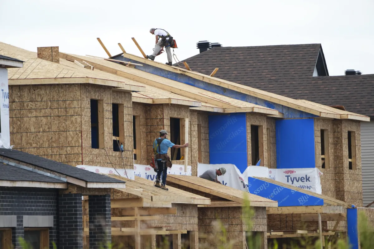 New homes are constructed in Ottawa on Aug. 14, 2023. (The Canadian Press/Sean Kilpatrick)