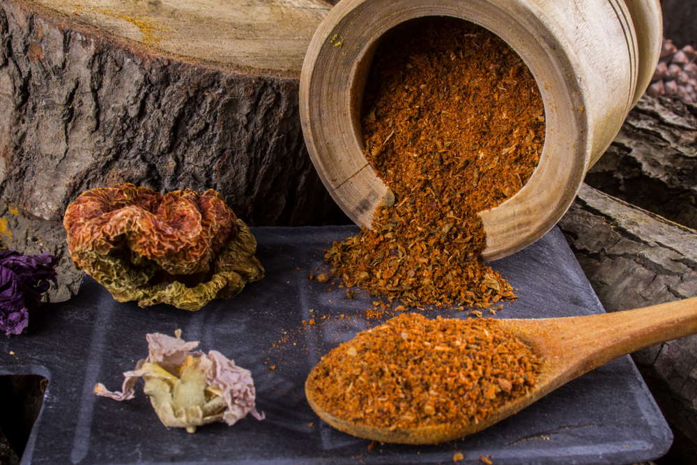 Spices Baharat Woodern Wood Wooden Background Kirmizi Beiber