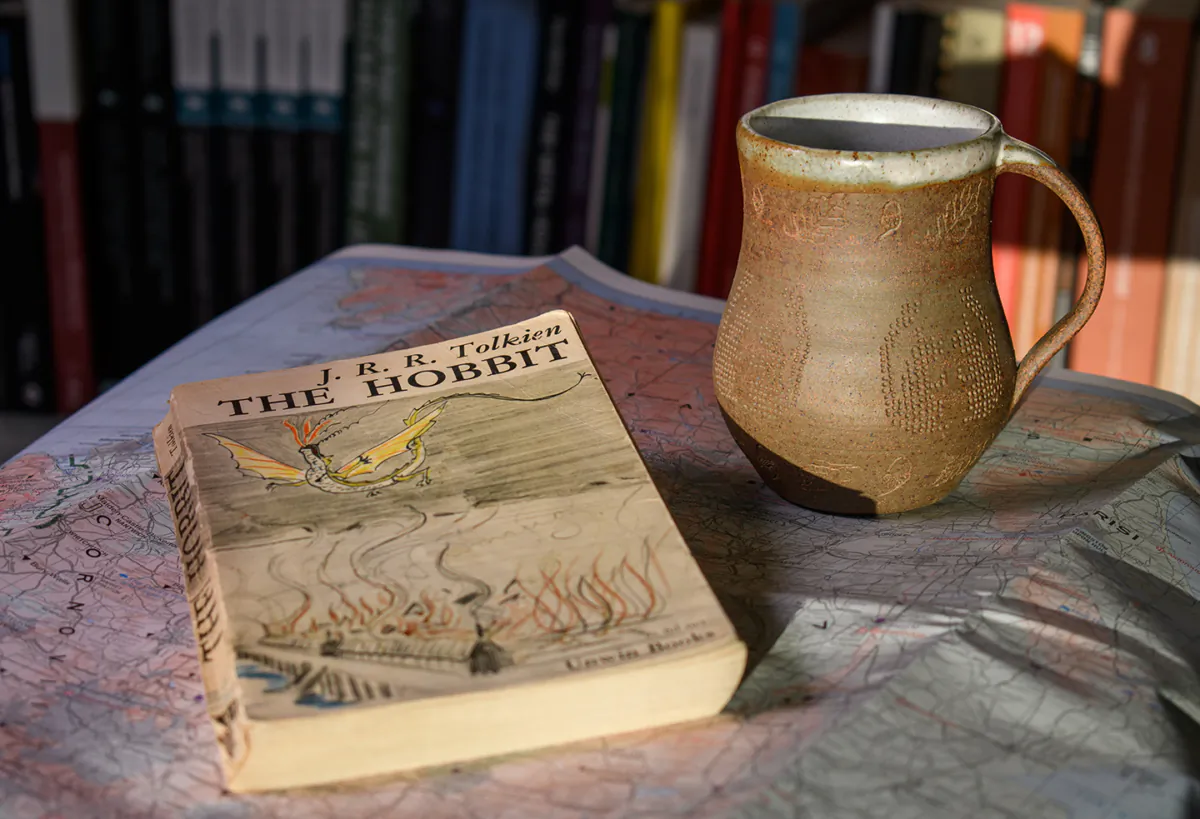 A vintage, paperback edition of "The Hobbit" with cover illustration by J. R. R. Tolkien, published on Sept. 21, 1937. (Doodeez/Shutterstock)